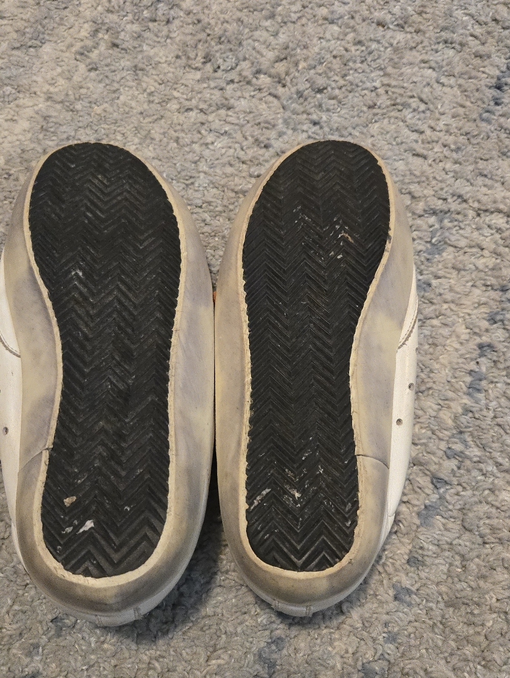 Golden Goose Super-Star Sneakers White Leather Red Star Blue Heel Tab EU 42.5 - Picture 9 of 15